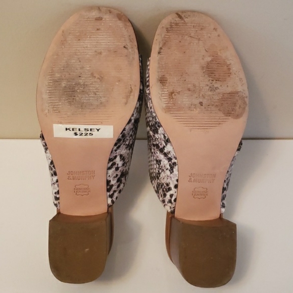 Johnson & Murphy Kelsey Python print Leather Sandals 8 EUC - Picture 7 of 11